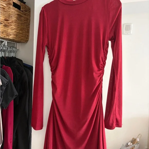 Wayf Rich Red Long Sleeve Dress - Picture 1 of 3